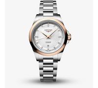 Longines Ladies Conquest Mother Of Pearl Dial Diamond Set Watch L3.320.5.87.6