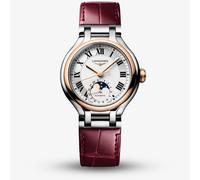 Longines Ladies PrimaLuna Moonphase Red Leather Strap Watch L8.126.5.71.2