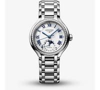 Longines Ladies Primaluna Silver Diamond Set Moonphase Watch L8.126.0.71.6