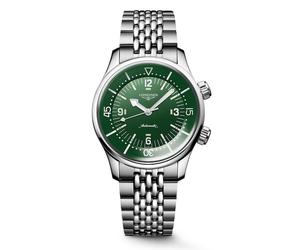 Longines Legend Diver Men's Green Dial & Stainless Steel Watch