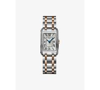 Longines Longines L5.258.5.79.7 Dolcevita Rectangular Stainless-Steel, 0.280ct Diamond and Red PVD Quartz Watch Stainless Steel 1 Size