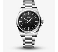 Longines Mens Conquest Black Dial Stainless Steel Bracelet Watch L3.860.4.52.6