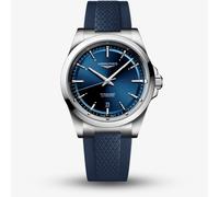 Longines Mens Conquest Blue Rubber Strap Watch L3.720.4.92.9