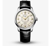 Longines Mens Conquest Heritage Central Power Reserve Black Leather Strap Watch L1.648.4.78.2