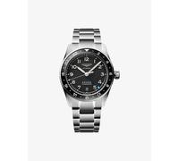 Longines Mens Longines L3.802.4.53.6 Spirit Zulu Time Ceramic Bezel Stainless-Steel Automatic Watch Stainless Steel 1 Size