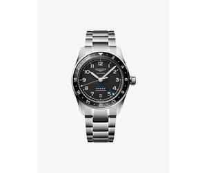 Longines Mens Longines L3.802.4.53.6 Spirit Zulu Time Ceramic Bezel Stainless-Steel Automatic Watch Stainless Steel 1 Size