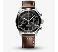 Longines Spirit Flyback Brown Leather Strap Watch