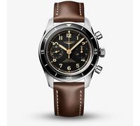 Longines Mens Spirit Pilot Flyback Brown Leather Strap Watch L3.721.4.53.2