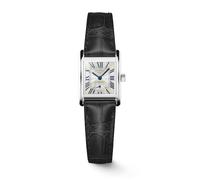 Longines Mini DolceVita Women's White Dial & Black Alligator Leather Strap Watch