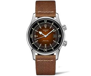 Longines orologio Heritage Legend Diver Tropical Watch 42mm Marrone automatico Acciaio L3.774.4.60.2