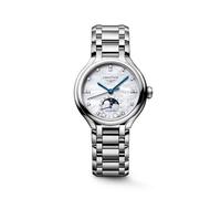 Longines Primaluna Moonphase Diamond Stainless Steel Bracelet Watch