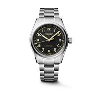 Longines Spirit Pilot Men's 39mm Black Dial Stainless Steel Bracelet Watch