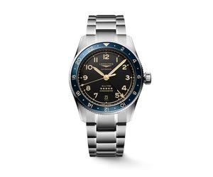 Longines Spirit Zulu Time Blue Ceramic & Stainless Steel Watch