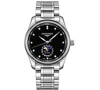 Longines The Master Collection Moonphase Automatic SS Black Dial with Diamonds L2.909.4.57.6