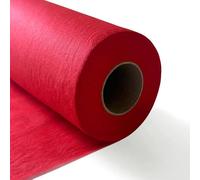 Longing Home Table Runner, 0.3 x 25 m, 30 g/m², Red, Disposable Non-Woven Fabric-Like Tablecloth Roll, Wedding, Birthday, Party, Decoration