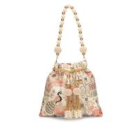 LONGING TO BUY Indian Ethnic Pearls & Sequence Potli Bag for Women, Wedding Potli Bag and For Ethnic Wear Cream Medium