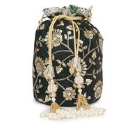 LONGING TO BUY Indian Ethnic Women Potli Bags For Wedding & Party Function, Green-2