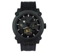 LONGIO X-Racer Tourbillon Luxury Watch for Men, 48 mm Titanium Case, Black PVD Coating, Mechanical Movement, 100 m Water Resistant, black, Luxury Sports