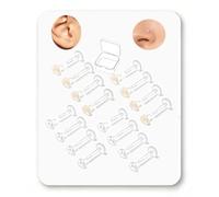 Longita 18g 6-10mm Nude and Clear Cartilage Helix Tragus Earrings for Work Threadless Push in Clear Nose Studs Plastic Lip Labret Piercing Retainers for Surgery Sport School Invisible Ear Stud 18gauge