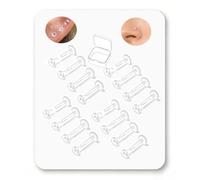 Longita 18g 6-10mm Nude and Clear Cartilage Helix Tragus Earrings for Work Threadless Push in Clear Nose Studs Plastic Lip Labret Piercing Retainers for Surgery Sport School Invisible Ear Stud 18gauge