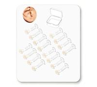 Longita 18g 6-10mm Nude and Clear Cartilage Helix Tragus Earrings for Work Threadless Push in Clear Nose Studs Plastic Lip Labret Piercing Retainers for Surgery Sport School Invisible Ear Stud 18gauge
