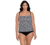 Longitude Women's Swimwear Triple Tier Tank Soft Cup Long Torso One Piece Swimsuit