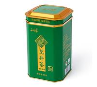 Longjing Tea, Chinese Green Tea 80g Net Content Strong Fragrance Sweet Taste Flat Heavy Delicate Canned Spring Tea for Home School Office