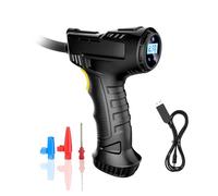longjunjunfashion Cordless Tire Inflator Air Compressor 12V DC Portable Handheld Air Pump Car Tire Pump With Digital Pressure Gauge and Emergency Led Light for Cars Motorcycles (USB Chargeable)