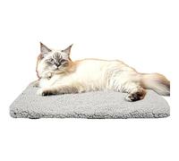 LONGKAIYANG SelfHeating CatBed for indoor cats catwindow bed outdoor catbed Thermal Kitten Pad Non-Slip Washable Cuddly CatBlanket warm catbed snuggle safe heat pads(Brownbottom,50 * 70)