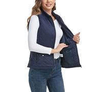 LONGKING 2023 Upgraded, Women's Outwear Vest With One Inner Pocket - Stand Collar Lightweight Zip Quilted Vest for Women…, Dark Blue, M
