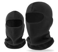 LONGKING Thick Balaclava Ski Face Mask, UV Protector Windproof Lightweight Neck Warmer for Motorcycle Cycling, Skiing, Snowboarding, Fleece Black