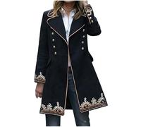 Longline Blazers For Women Uk Vintage Floral Printed Blazers Cardigan Double Breasted Ethnic Classic Overcoat Jacket Notched Collar Long Sleeve Open Front Suit Formal Jackets