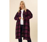 Longline Check Shirt Yours Burgundy 26-28