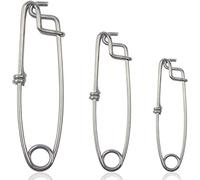 Longline Fishing Snap Clips - 6pcs Stainless Steel Tuna Clips High Strength Branch Hanger Snap Spring-loaded Tuna Clips Fishing Tackle Connector (15cm-6pcs)