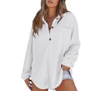 Longline Hoodie for Women Knit Tunic Tops for Women UK Oversized Solid Color Button T Shirts With Pocket Classic Loose Fit Long Sleeve Pullover Blouse Your Orders My Account Black of Friday