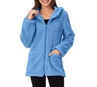 Longline Hoodie for Women, Long Hoodies for Women UK, Blanket Hoodie, Grey Wool Jumper Womens Hoodies Oblique Zipper Fleece Sweatshirts, Camouflage Jacket, 3XL