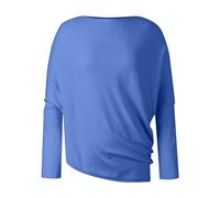 Longline Jumpers for Women UK Fall Sweaters for Women Asymmetric Draped Jumper Long Batwing Sleeve Off The Shoulder Sweater Slouchy Knit Pullover Thin Jumpers for Women UK Clearance Women Sweater
