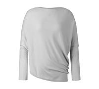 Longline Jumpers for Women UK Fall Sweaters for Women Asymmetric Draped Jumper Long Batwing Sleeve Off The Shoulder Sweater Slouchy Knit Pullover Thin Jumpers for Women UK Clearance Women Sweater