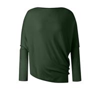 Longline Jumpers for Women UK Fall Sweaters for Women Asymmetric Draped Jumper Long Batwing Sleeve Off The Shoulder Sweater Slouchy Knit Pullover Thin Jumpers for Women UK Clearance Women Sweater