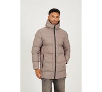 Longline Padded Hooded Jacket Brave Soul Taupe S