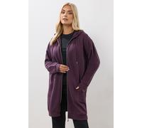 Longline Zip Hoodie Yours Purple 30-32