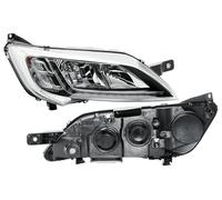LONGLING Driver Right Side O/S Headlight Head Lamp Light Chrome Strip with Led DRL Day Time Running Light for Vauxhall Movano 22-24 Citroen Relay Peugeot Boxer Fiat Ducato 2014-2024
