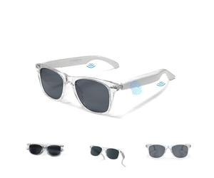LONGLU Smart Glasses - Real-Time AI Translation via App, Bluetooth 5.4 Calls/Music, Lightweight Touch Control, Blue Light & UV Protection ( Transparent frame - Grey lens )