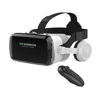 LONGLU VR Headset for Mobile Phones 4.7-6.7 Inch Screen 3D Virtual Reality Glasses Bluetooth Headset with Controller Compatible with iPhone Samsung Android Cellphone etc (with Controller)