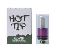 Longmada 14 mm Hot Knife Tip With Lights, Loading Preheat Tool, Ceramic Heating Cutting 510 Thread (Cutting Head A-Colourful)