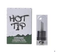 Longmada 14 mm Hot Knife Tip With Lights, Loading Preheat Tool, Ceramic Heating Cutting 510 Thread (Cutting Head A-Silver)