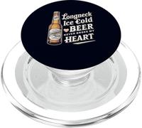 Longneck Ice Cold Beer Never Broke My Heart Retro Beer Fans PopSockets PopGrip for MagSafe