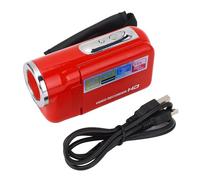 LONGONGAN 16MP 1080P Video Camera, HD Digital Video Recorder with 2 Inch Rotation Screen, 16X Digital Zoom USB Camera for Travel Vlogging, Compact Design with Loop Recording and External Mic (Red)