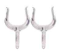 LONGONGAN 2PCS Boat Row Lock, Heavy Duty Fi, 1/2in Shaft 316 less Steel Rowlock for Marine Raft noe, Side Mounted Oar Locks with proof