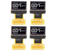 LONGONGAN 4PCS 0.49in Organic Light Emitting Diode Display Module, IIC Interface 64 x 32 Resolution OLED Display with 14 Pin for DIY Electronics Projects, Flexible Low Power Consumption